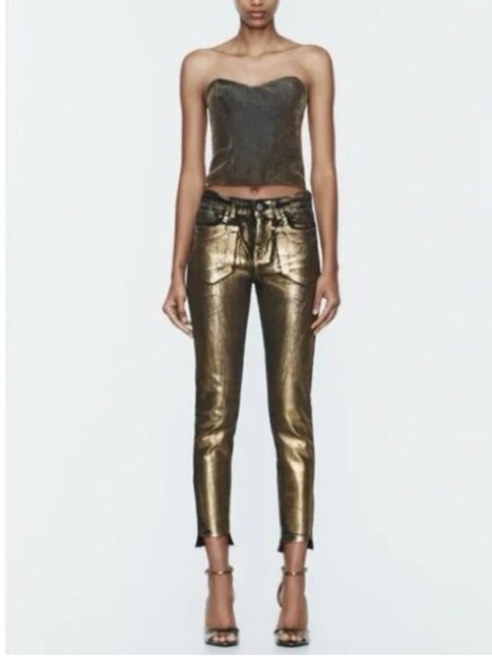 ZARA Gold/Blue Jean